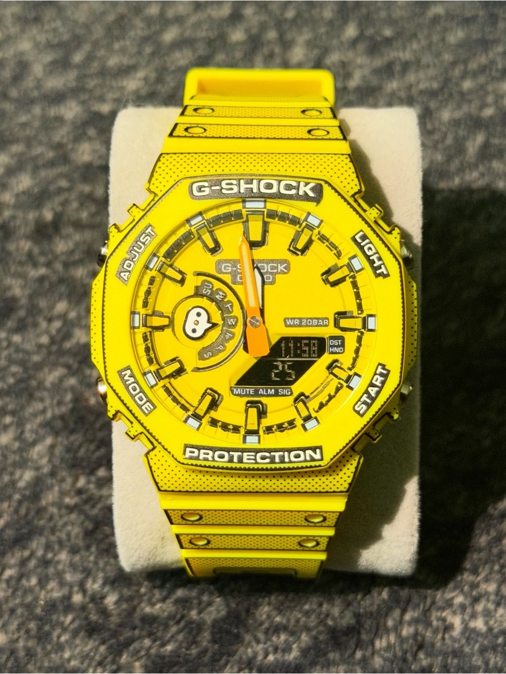 G-Shock Yellow Resin Analog-Digital Sport Watch
